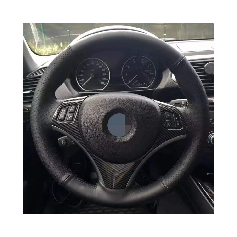 (Light Blue Thread) Car Steering Wheel Cover Black Artificial Leather Hand-stitched For BMW-image-OPC-PDZNQDD-NEW