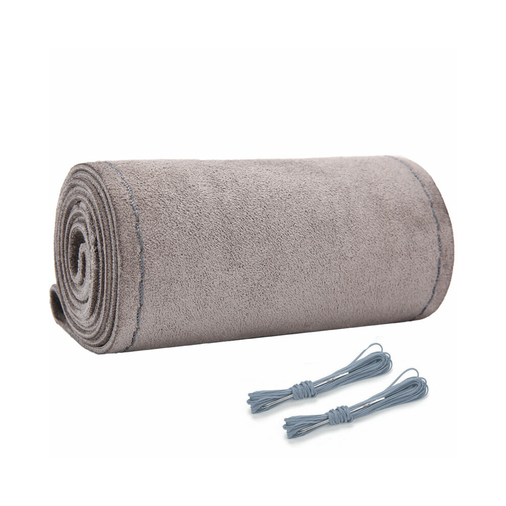 (CA248-G) Flocking Leather Car Steering Wheel Cover Stitch Universal 38cm Car Wheel-image-OPC-PDZNRYW-NEW