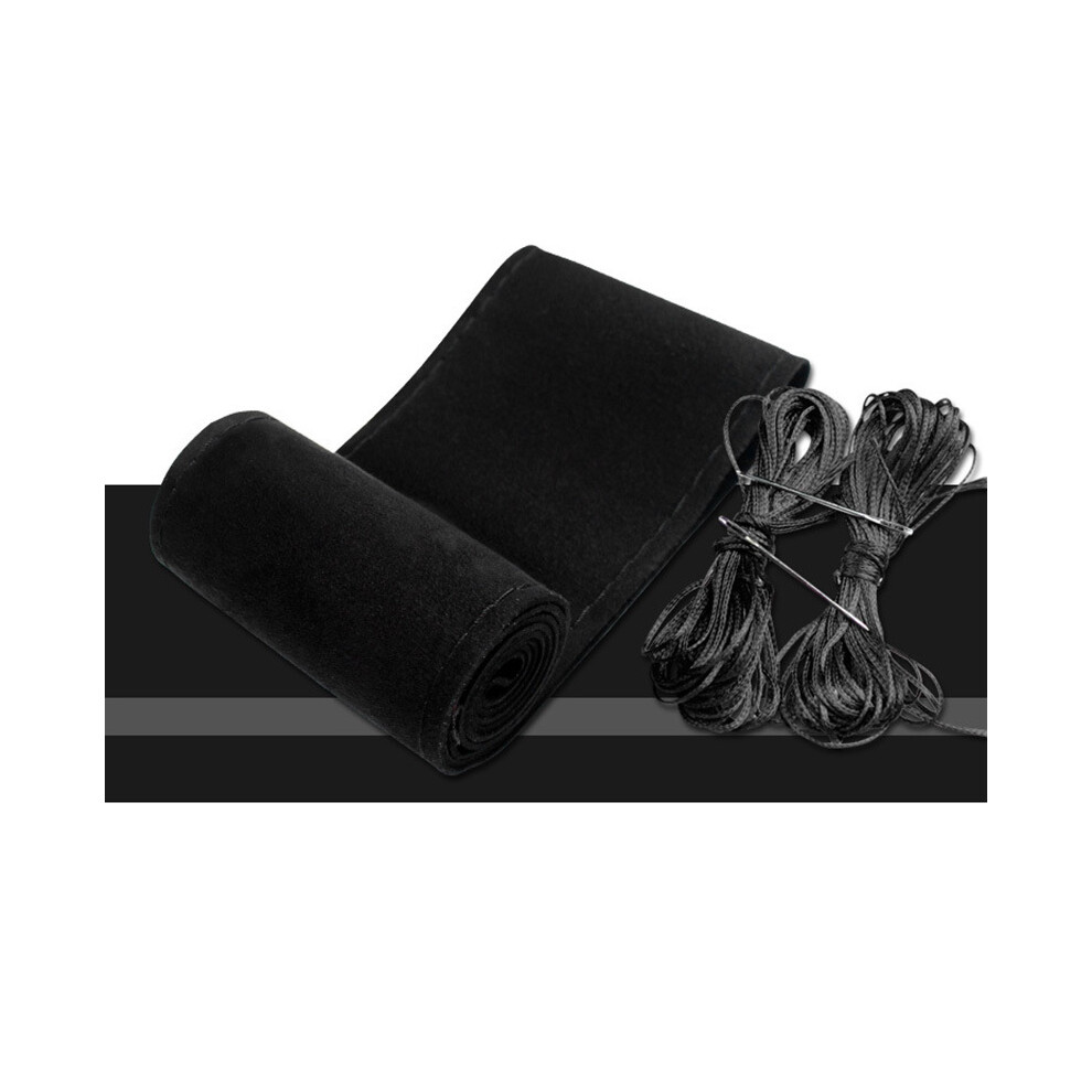 Maxpower (Black) 37/38Cm Diy Car Steering Wheel Cover Micro Fiber Leather Car Steering Black