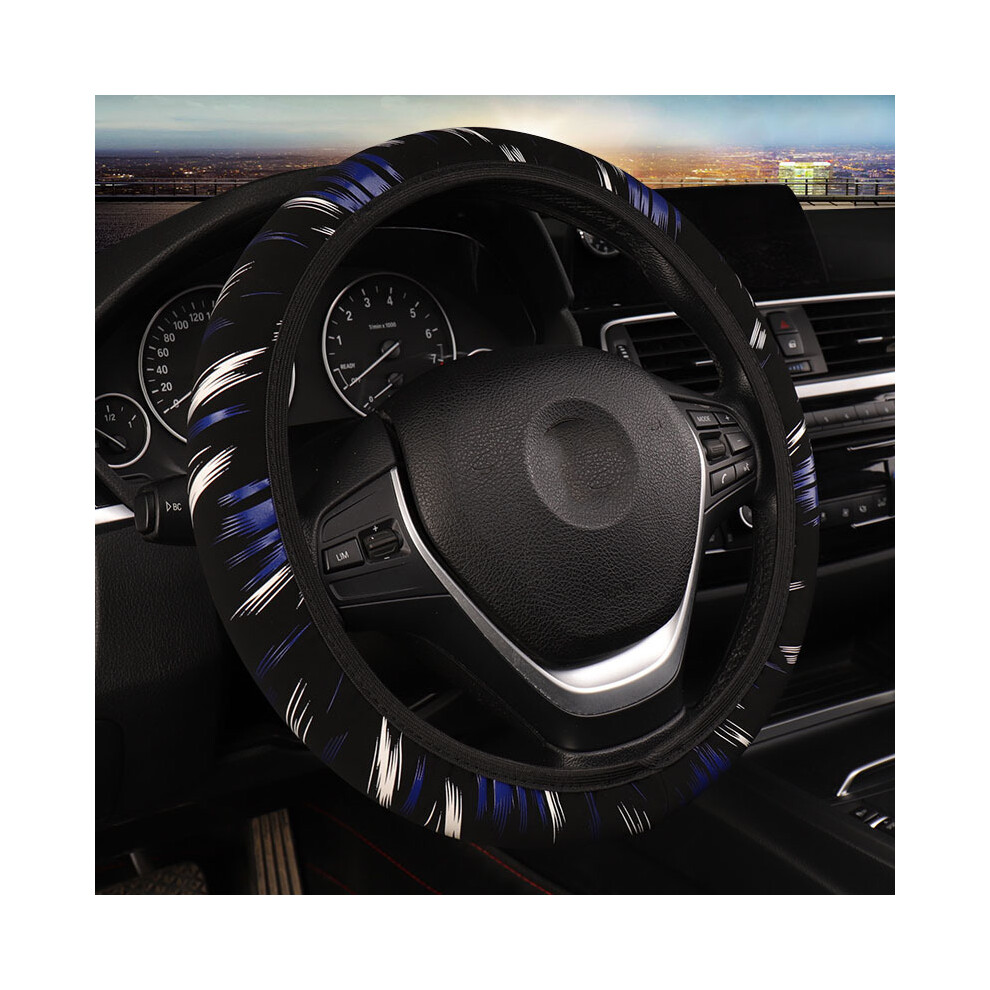 (Blue) 1Pc Car Accessories Wheel Cover on The Steering Wheel Braid on The Steering-image-OPC-PDZNSJ9-NEW