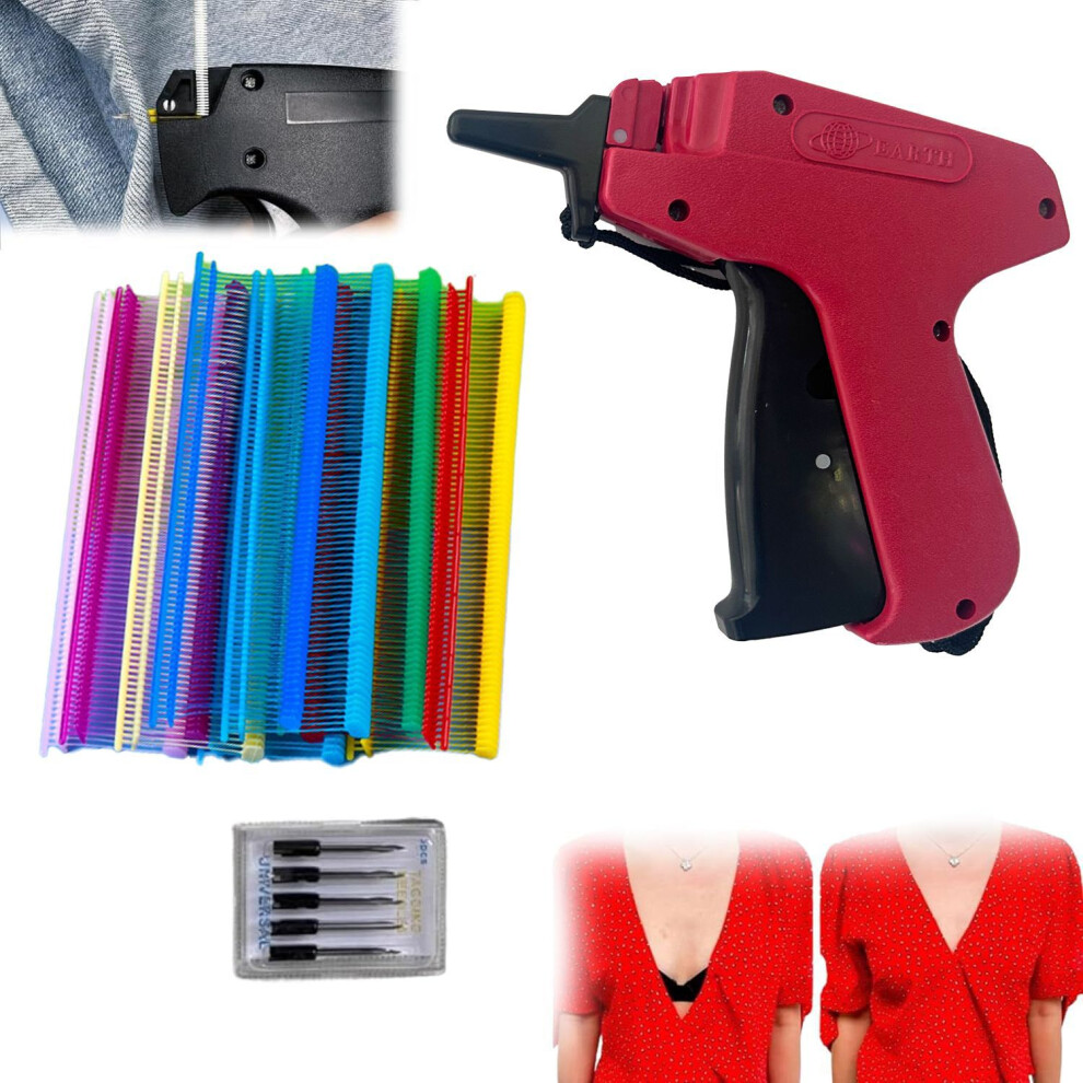 (Red black handle, 2.01 x 0.99 x 3 cm) Quick Clothing Fixer Upgrade Clothes Sewing Machine Stitching Tool Quilt Knotting Gun