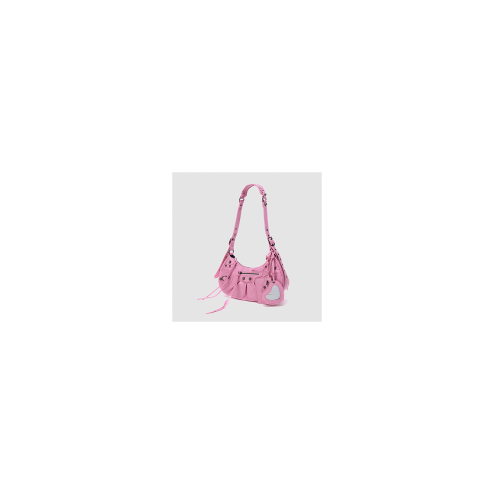 (pink) Shoulder Bags for Women, Y2K Crocodile Effect Retro Faux Leather Classic Clutch, PU Leather Bag Purse for Travel Work. (Black, Medium)
