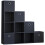 Vida Designs (Black, Black) Durham 10 Cube Staircase Shelf Drawer + 5 Baskets 1
