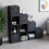 Vida Designs (Black, Black) Durham 10 Cube Staircase Shelf Drawer + 5 Baskets 8