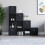 Vida Designs (Black, Black) Durham 10 Cube Staircase Shelf Drawer + 5 Baskets 6