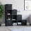 Vida Designs (Black, Black) Durham 10 Cube Staircase Shelf Drawer + 5 Baskets 3