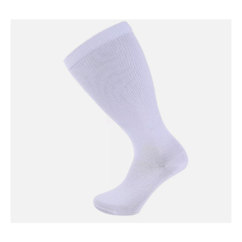 (White, 7XL) 2XL-7XL Solid Color Plus Size Compression Socks