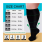 (Gray, 7XL) 2XL-7XL Solid Color Plus Size Compression Socks 3