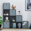 Vida Designs (Black, Grey) Durham 10 Cube Staircase Shelf Drawer + 5 Baskets 6