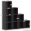 Vida Designs (Black, Grey) Durham 10 Cube Staircase Shelf Drawer + 5 Baskets 4