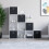 Vida Designs (White, Black) Durham 10 Cube Staircase Shelf Drawer + 5 Baskets 7