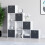 Vida Designs (White, Black) Durham 10 Cube Staircase Shelf Drawer + 5 Baskets 8