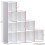 Vida Designs (White, Grey) Durham 10 Cube Staircase Shelf Drawer + 5 Baskets 4