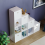 Vida Designs (White, White) Durham 10 Cube Staircase Shelf Drawer + 5 Baskets 9