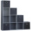 Vida Designs (Grey, Black) Durham 10 Cube Staircase Shelf Drawer + 5 Baskets 1
