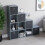 Vida Designs (Grey, Black) Durham 10 Cube Staircase Shelf Drawer + 5 Baskets 7