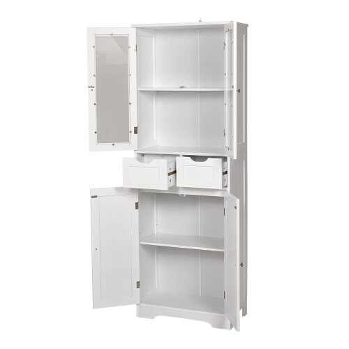 Living And Home Modern Tall Glass Door Cabinet 2