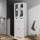 Living And Home Modern Tall Glass Door Cabinet 2