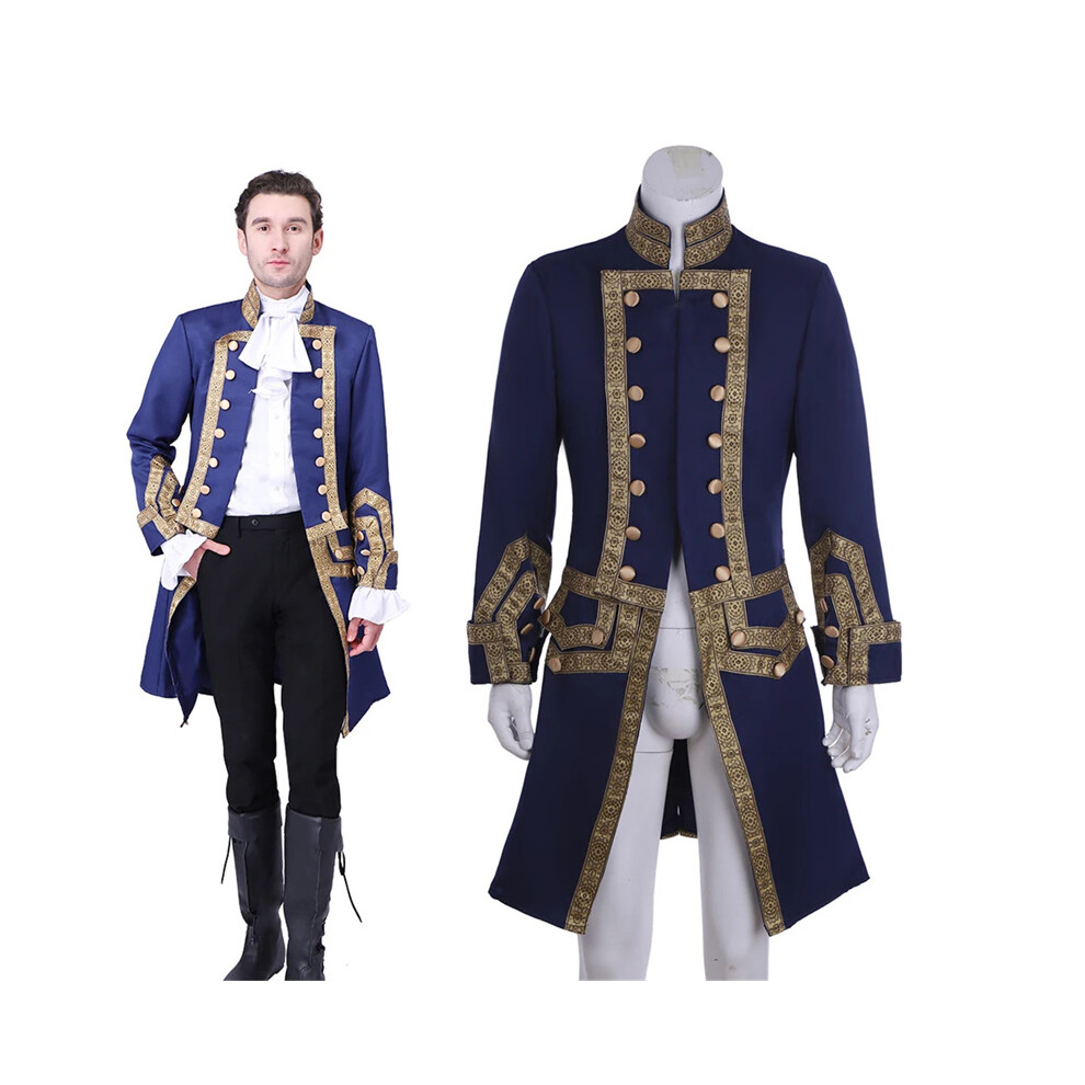 (XXL) Men's Victorian Colonial Military Uniform Tailcoat