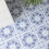 EZRA BLUE peel and stick vinyl floor tiles (30.48cm x 30.48cm) 1