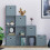 Vida Designs (Grey, Grey) Durham 10 Cube Staircase Shelf Drawer + 5 Baskets 6