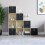 Vida Designs (Oak, Black) Durham 10 Cube Staircase Shelf Drawer + 5 Baskets 6