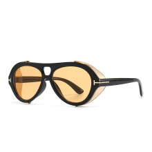 (C7, As shows) Cool Navigator Style Sunglasses Men Women 2024 Punk Side Shield Brand Design round Sun Glasses uv400