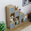 Vida Designs (Oak, Grey) Durham 10 Cube Staircase Shelf Drawer + 5 Baskets 9