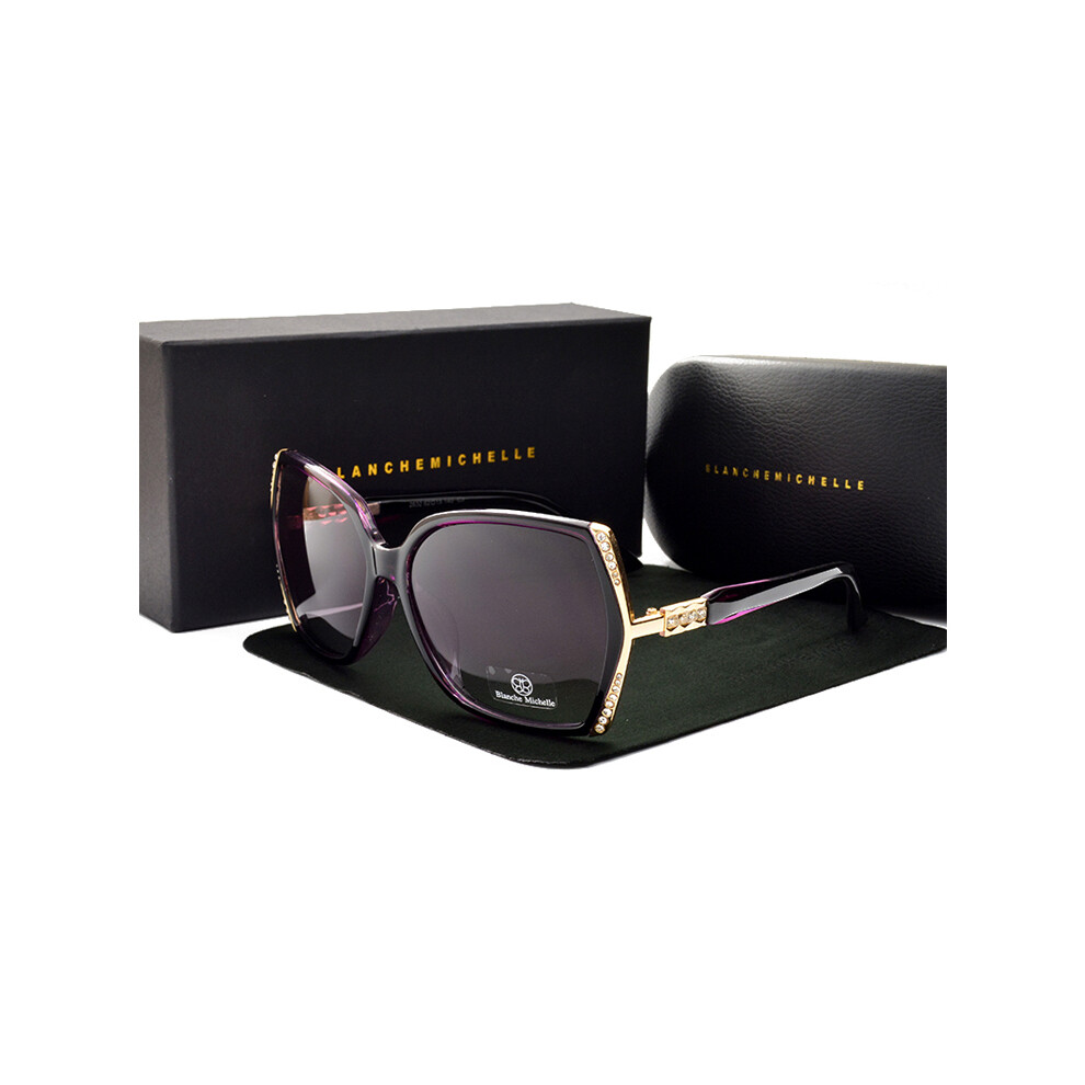 Aihontai (Purple) 2016 New High Quality Polarized Sunglasses Women Brand Designer Gradient Lens Driving Sun Glasses Uv400 Original Box