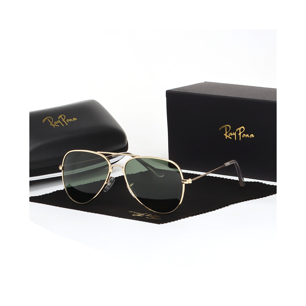 (1, As Shown) Aviation Brand Design Pilot Sunglasses Women Men Vintage Mirror UV Classic Goggles For Driving Fishing Sun Glasses Bans