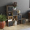 Vida Designs (Dark Wood, Black) Durham 10 Cube Staircase Shelf Drawer + 5 Baskets 7