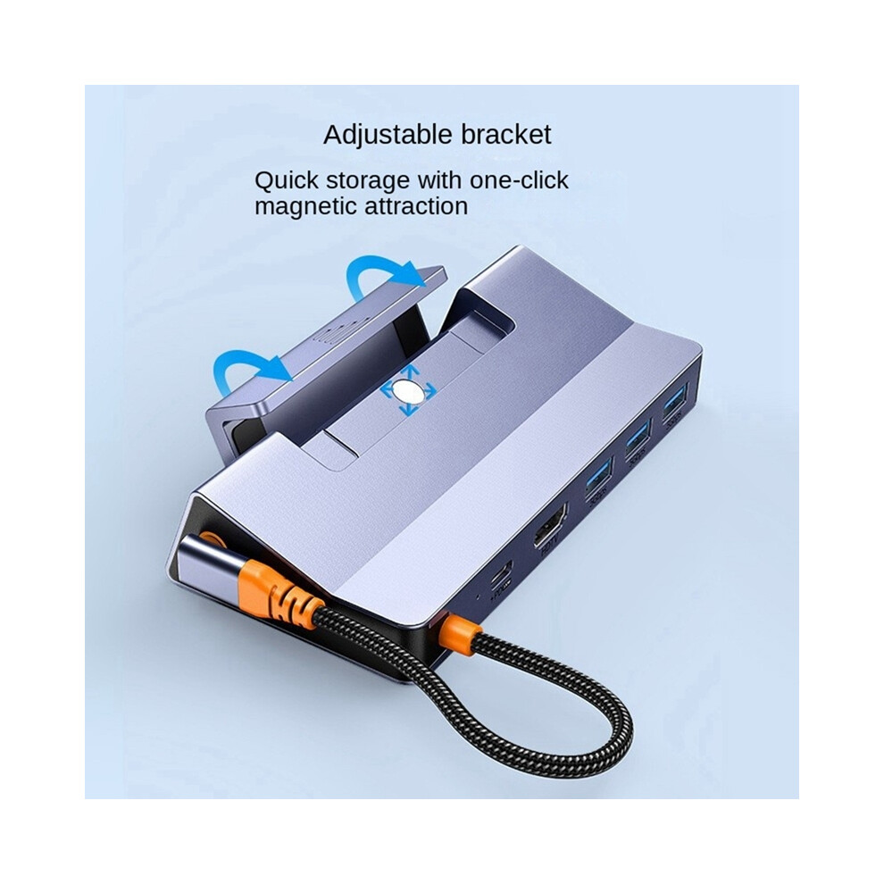 Suitable For Steam Deck Game Console Base Six In One Multi Function Docking Station With Network Port Usb 4K60hz Replacement 9162849772867