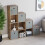 Vida Designs (Dark Wood, Grey) Durham 10 Cube Staircase Shelf Drawer + 5 Baskets 7