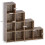 Vida Designs (Dark Wood, Grey) Durham 10 Cube Staircase Shelf Drawer + 5 Baskets 4