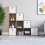 Vida Designs (Dark Wood, White) Durham 10 Cube Staircase Shelf Drawer + 5 Baskets 6