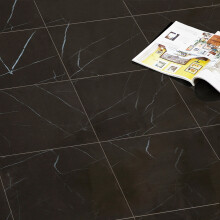 (Matte Black) 36x Self Adhesive PVC Kitchen Bathroom Floor Tiles