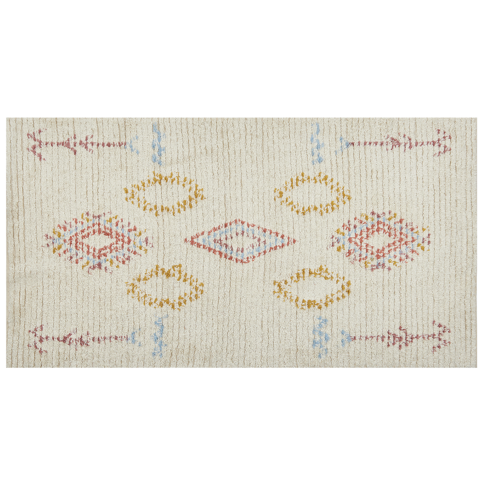 Rug BETTIAH Beige 80 x 150 cm Cotton