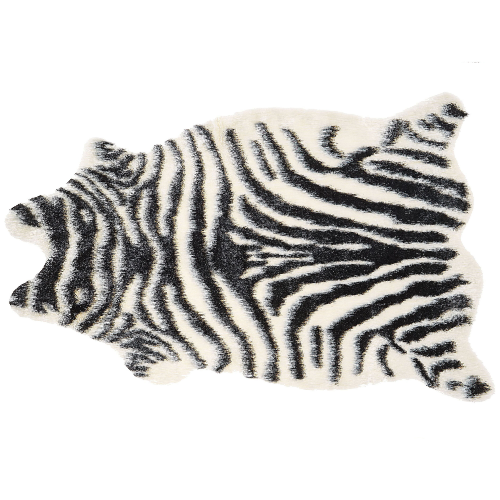 Zebra Print Rug Black NAMBUNG