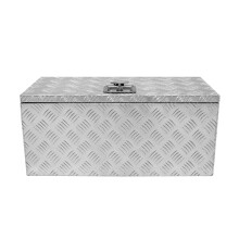 Caja de herramientas de aluminio con cerradura, cofre, remolque, camión, casillero, almacenamiento grande , 70L
