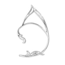 (SV1 left) Silver Color Punk Fairy Ear Cuff Earring Dark Elf Clip No Piercing for Women Goth Halloween Earcuff Jewelry Party