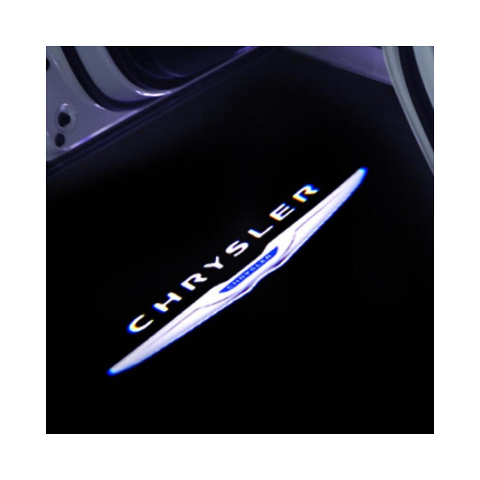 (Chrysler no circle) LED Car Door Welcome Light Logo Ghost Shadow Decorative Lamp For Chrysler