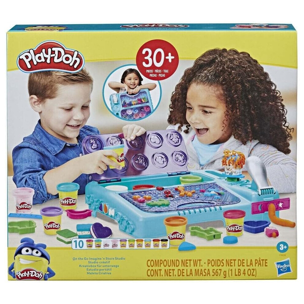 Play-Doh On the Go Imagine and Store Studio with Over 30 Tools and 10 Cans