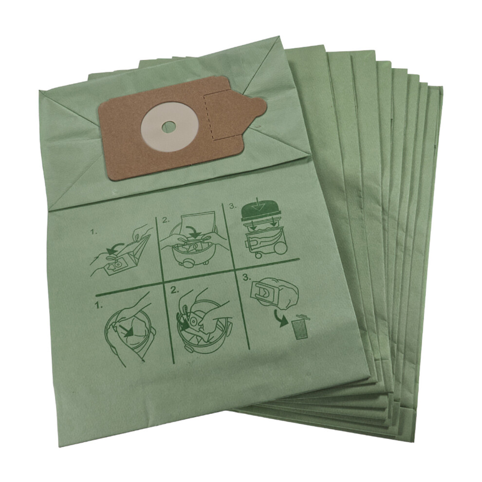 NUMBAG1000 Numatic Henry Vacuum Cleaner Bags, Pack of 10 - Green