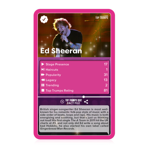Top Trumps Popstars Top Trumps Card Game 1