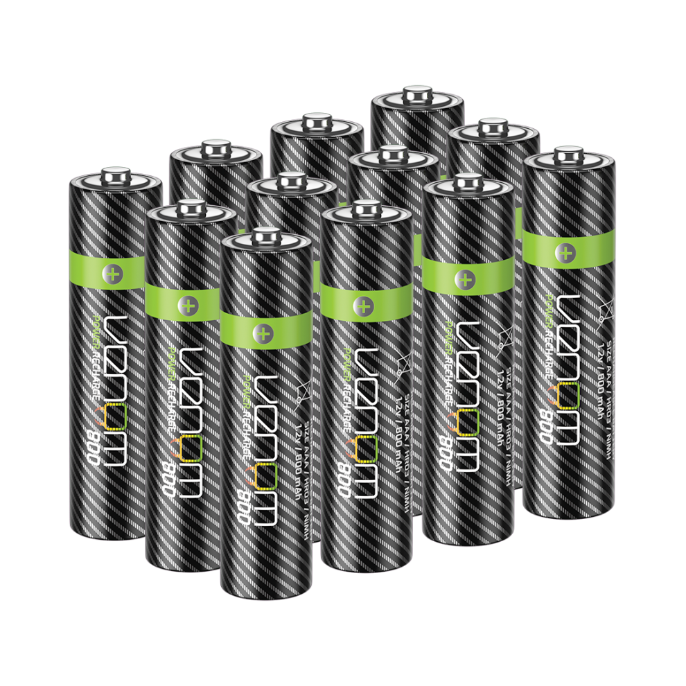 Venom Power Venom Rechargeable Aaa Batteries - High Capacity 800Mah (12-Pack)