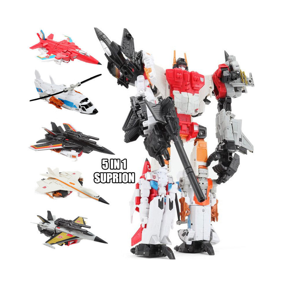 (5IN1 Superion) HaiZhiXing 5in1 Combiners Bruticus G1 Transformation Action Figure Toy