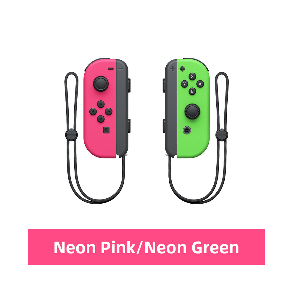 (Pink Green) Switch Joy Pad Joy Con Joy Cons  Joycons Wireless controller Joystick Bluetooth Gamepad with Straps for Nintendo Switch OLED