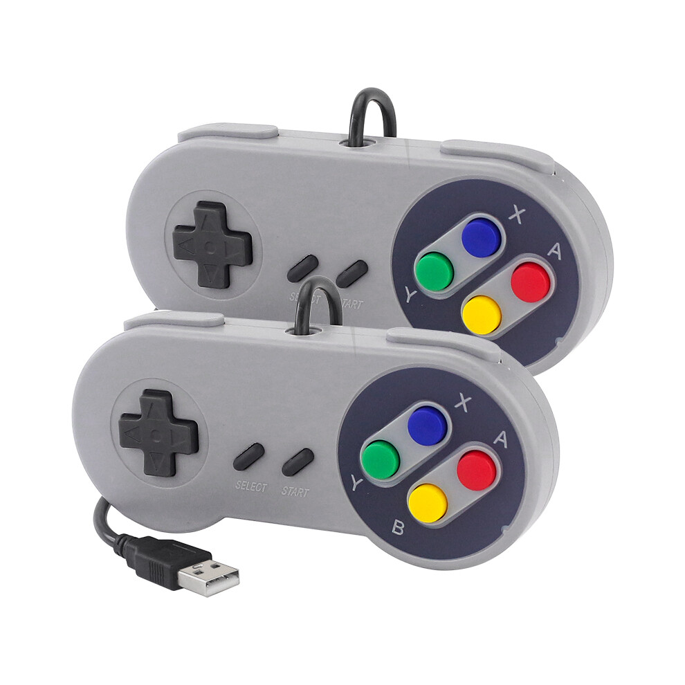 (2Pcs ) 2Pcs Usb Gamepad Gaming Joystick Snes Game Controller Retro Gamepads For Pc Nespi Retropie Game Control For Raspberry Pi 4 B Gray 8134057269683
