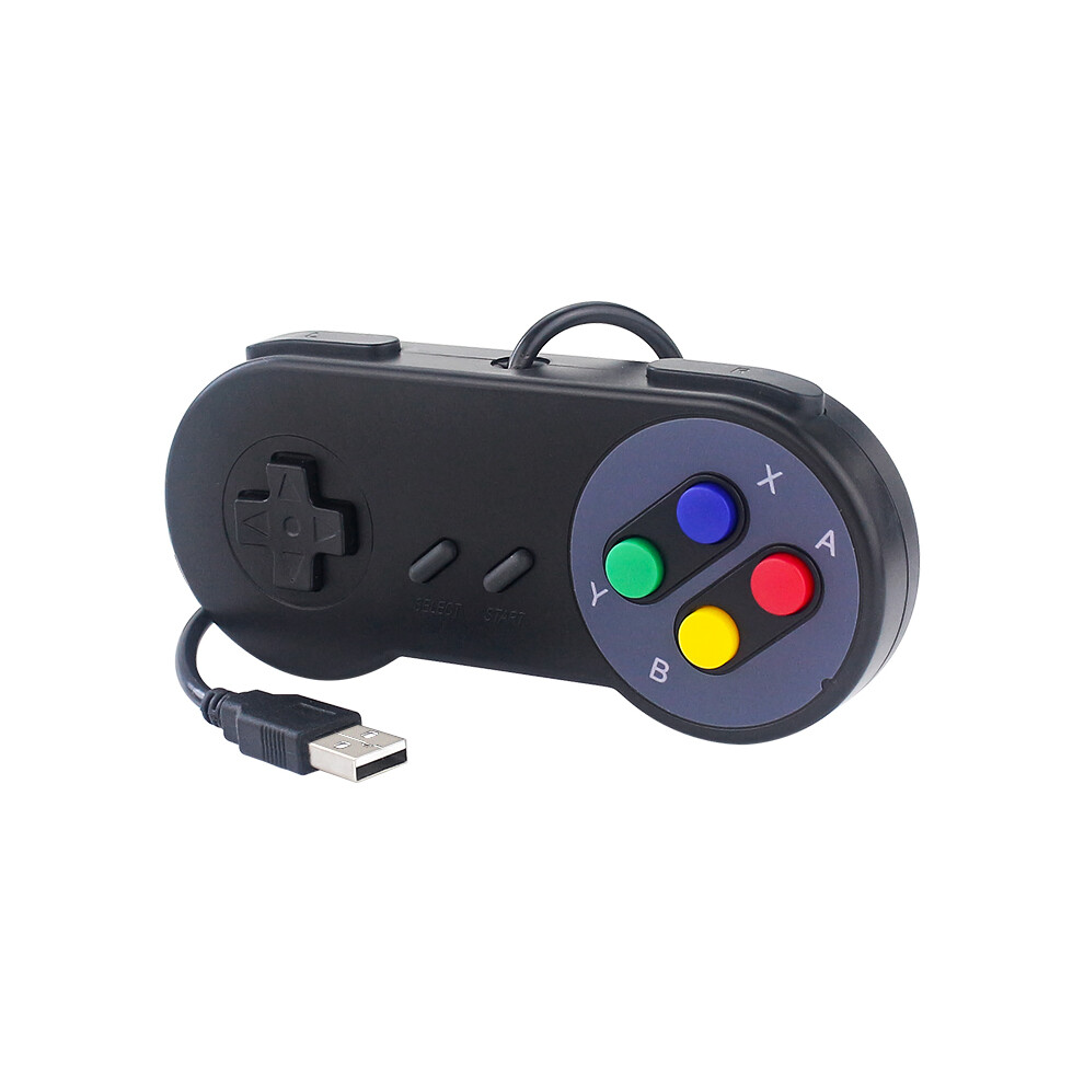 (1Pcs ) 2Pcs Usb Gamepad Gaming Joystick Snes Game Controller Retro Gamepads For Pc Nespi Retropie Game Control For Raspberry Pi 4 B Black 8134057269669
