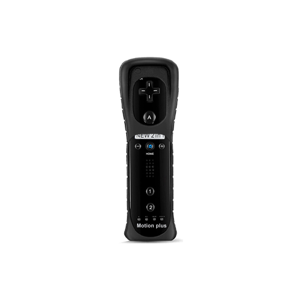 (-1 Controller) 2Pcs Remote Controller With Nunchuck Controller For Wii Console Wireless Gamepad With Motion Plus For Wii Games Control Black 8134057260604